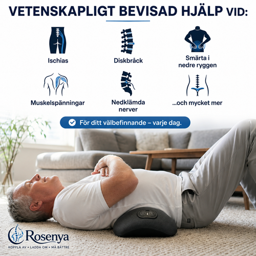 Rosenya RyggRo™ Värme & massage för en skönare stund för ryggen