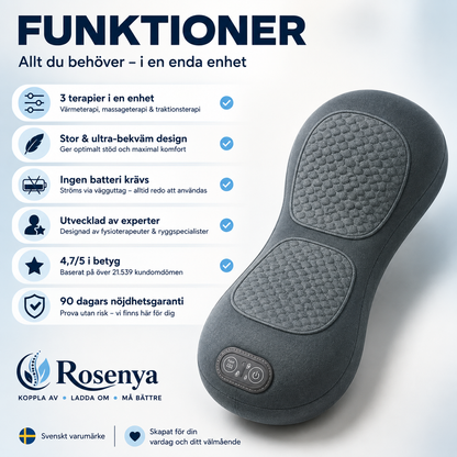 Rosenya RyggRo™ Värme & massage för en skönare stund för ryggen