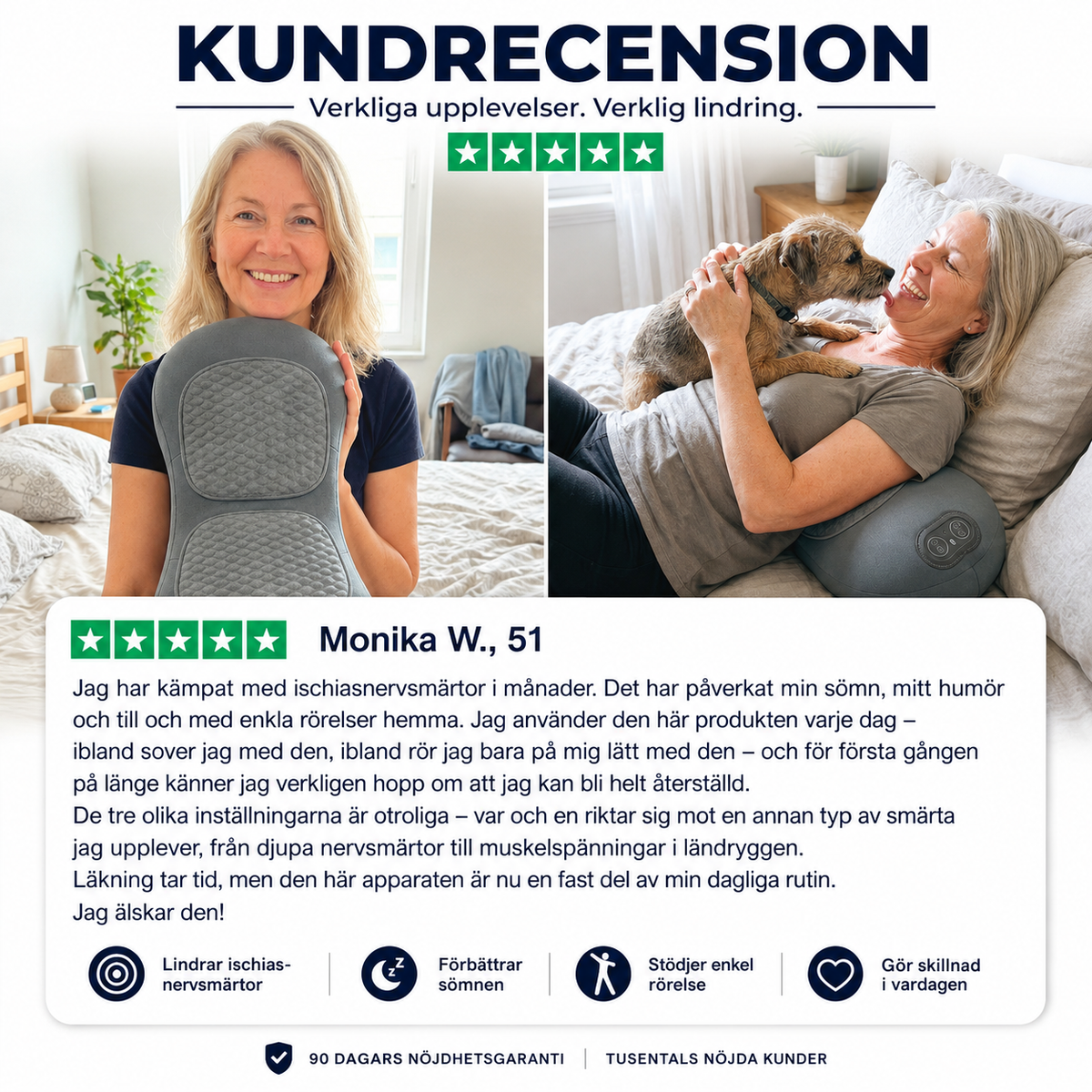 Rosenya RyggRo™ Värme & massage för en skönare stund för ryggen